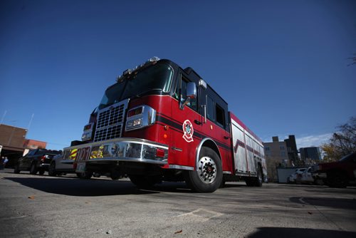 RUTH BONNEVILLE / WINNIPEG FREE PRESS

Photos of Fire trucks outside The Ellen Street - Firehall No.1 for upcoming feature story by Larry Kusch.  

Oct 06, 2017