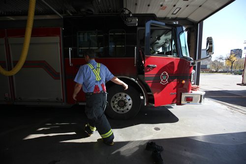 RUTH BONNEVILLE / WINNIPEG FREE PRESS

Photos of Fire trucks outside The Ellen Street - Firehall No.1 for upcoming feature story by Larry Kusch.  

Oct 06, 2017