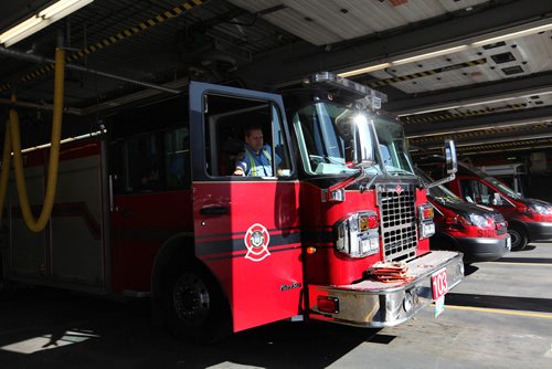 RUTH BONNEVILLE / WINNIPEG FREE PRESS

Photos of Fire trucks outside The Ellen Street - Firehall No.1 for upcoming feature story by Larry Kusch.  

Oct 06, 2017