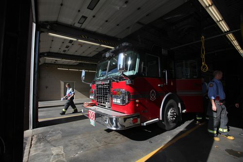 RUTH BONNEVILLE / WINNIPEG FREE PRESS

Photos of Fire trucks outside The Ellen Street - Firehall No.1 for upcoming feature story by Larry Kusch.  

Oct 06, 2017