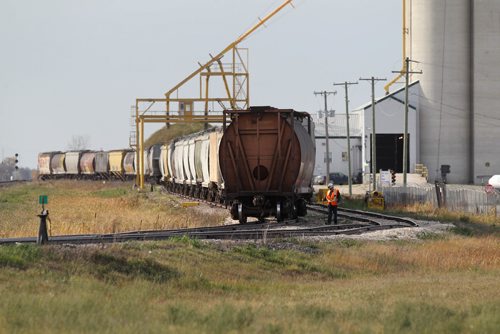 RUTH BONNEVILLE / WINNIPEG FREE PRESS

Rail cars are parked at the Rosser grain elevator just north of the north perimeter why on Hwy 221 Thursday.

See story.  

Oct 12,, 2017
