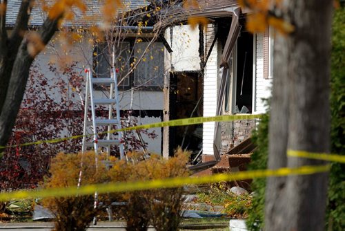 BORIS MINKEVICH / WINNIPEG FREE PRESS
Scene of a home explosion on Rannock Ave. OCT. 19, 2017