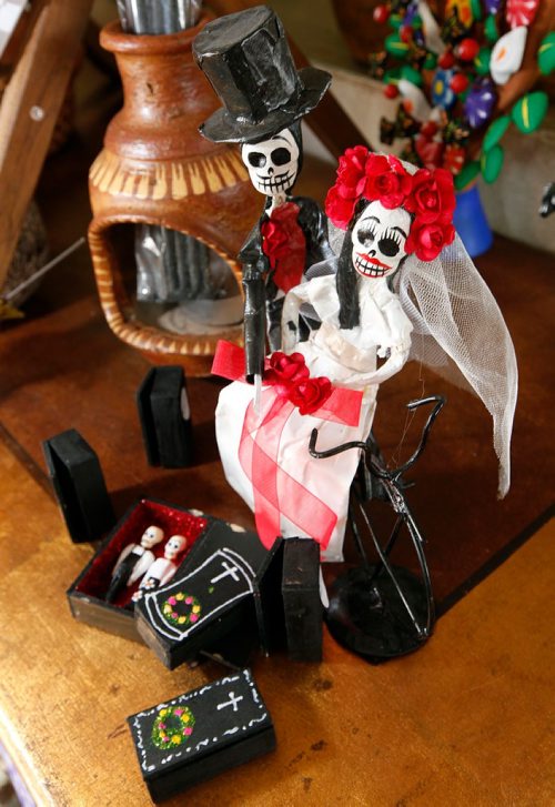 PHIL HOSSACK / WINNIPEG FREE PRESS  -  Day of the Dead figurines at "La Bodega". Dave Sanderson's story. SUNDAY SPECIAL  - Oct 19, 2017