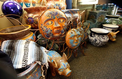 PHIL HOSSACK / WINNIPEG FREE PRESS  -  Colorful pottery at "La Bodega". Dave Sanderson's story. SUNDAY SPECIAL  - Oct 19, 2017