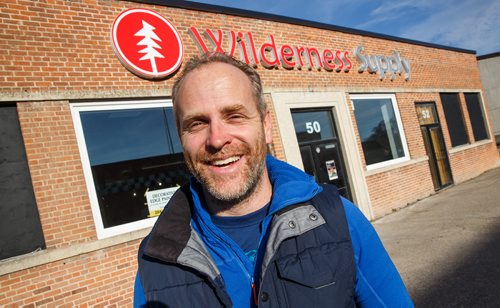 MIKE DEAL / WINNIPEG FREE PRESS
Rick Shone, owner of Wilderness Supply Co., who has completely refurbished the interior of this nearly 70-year-old building on Isabel and will be consolidating his two suburban retail stores at this one central location next month.
171020 - Friday, October 20, 2017.