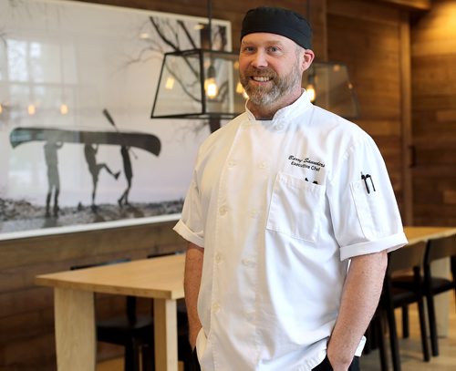 JASON HALSTEAD / WINNIPEG FREE PRESS

Smith Restaurant executive chef chef Barry Saunders photographed on Oct. 24, 2017 at Smith Restaurant at the Inn at the Forks.
(Re: Chefs Table story for Uptown)