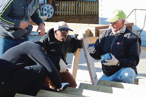 Canstar Community News Oct. 18, 2017 - Red River Colleges Language Training Centres Pathway Program to Construction Skills students helped out with landscaping and masonary at a Habitat for Humanity home located at 2003 Ross Ave. W. (LIGIA BRAIDOTTI/CANSTAR COMMUNITY NEWS/TIMES)