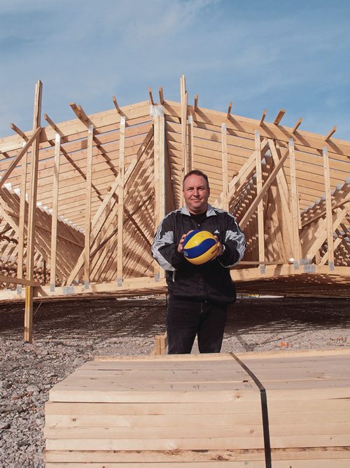 Canstar Community News Daryl Didyk is one of three partners building The Beach, a year-round indoor beach volleyball facility, which will be open in early 2018 at 2600 Wenzel St. in East St. Paul. (SHELDON BIRNIE/CANSTAR/THE HERALD)