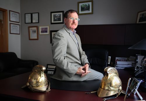 RUTH BONNEVILLE / WINNIPEG FREE PRESS

Alex Forrest, president of United Fire Fighters of Winnipeg for 49.8 piece on Winnipeg Fire Paramedic Service at the UFFW offices.  Photos in office and in interview with FP reporter in boardroom.


Larry Kusch
Legislature reporter

Oct 24,, 2017