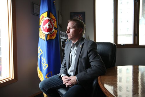 RUTH BONNEVILLE / WINNIPEG FREE PRESS

Photos of Derek Balcaen  Executive Board Member Firefighter - Paramedic for 49.8 piece on Winnipeg Fire Paramedic Service at the UFFW offices.  Photos in office and in interview with FP reporter in boardroom.


Larry Kusch
Legislature reporter

Oct 24,, 2017