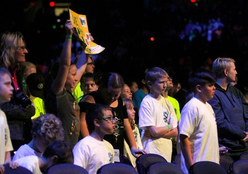 BORIS MINKEVICH / WINNIPEG FREE PRESS
WE Day Manitoba at Bell MTS Place. Kids and teachers watch the show. Jen Zoratti story. OCT. 25, 2017