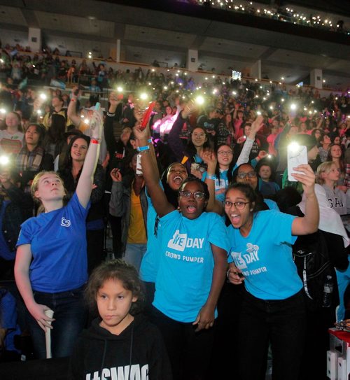 BORIS MINKEVICH / WINNIPEG FREE PRESS
WE Day Manitoba at Bell MTS Place. Kids having a blast at WE Day. Jen Zoratti story. OCT. 25, 2017