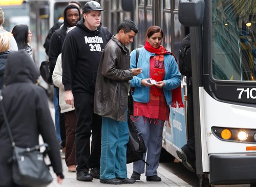 JOHN WOODS / WINNIPEG FREE PRESS
Some of Winnipeg's diverse population walking on Portage Avenue Wednesday, October 25, 2017.