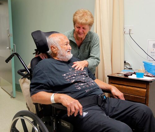 BORIS MINKEVICH / WINNIPEG FREE PRESS
Cheppudira Gopalkrishna photographed at Misericordia Health Centre. Here his wife Marianne with him. He says his request for help to die has been delayed. Jane Gerstner story. Oct. 26, 2017