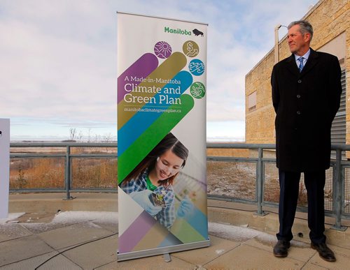 BORIS MINKEVICH / WINNIPEG FREE PRESS
Premier Brian Pallister at the announcement of the Made-in-Manitoba Climate and Green Plan at Oak Hammock Marsh Interpretive Centre. Oct. 27, 2017