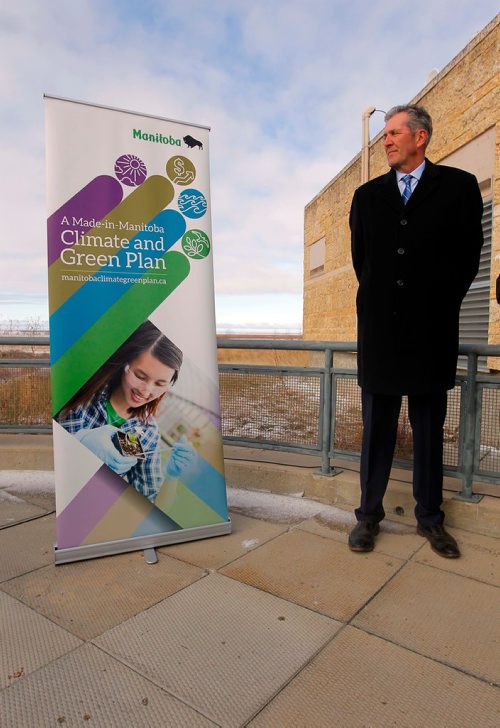 BORIS MINKEVICH / WINNIPEG FREE PRESS
Premier Brian Pallister at the announcement of the Made-in-Manitoba Climate and Green Plan at Oak Hammock Marsh Interpretive Centre. Oct. 27, 2017