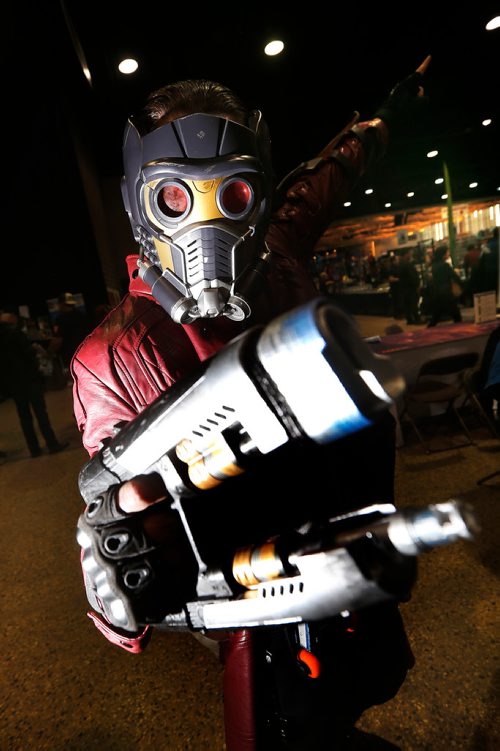 JOHN WOODS / WINNIPEG FREE PRESS
Chris Huber, as Star Lord from Guardians of The Galaxy, at Comic Con at the Convention Centre Friday, October 27, 2017.