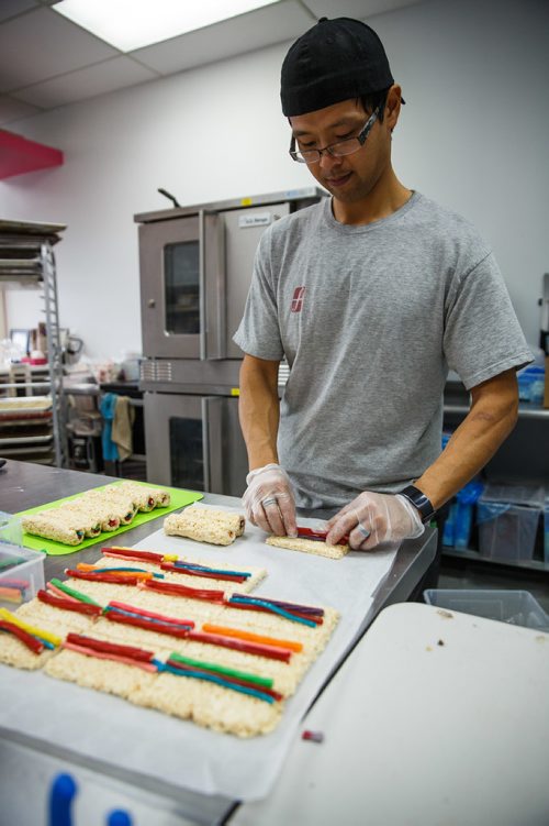 MIKE DEAL / WINNIPEG FREE PRESS
Cori and Jeff Poon, owners of Sweet C Bakery on Kildare Ave. East in Transcona. They have customers from all over the world who order their candy sushi. You might see their product in Save On Foods. Another big seller is their edible cookie dough.
171031 - Tuesday, October 31, 2017.