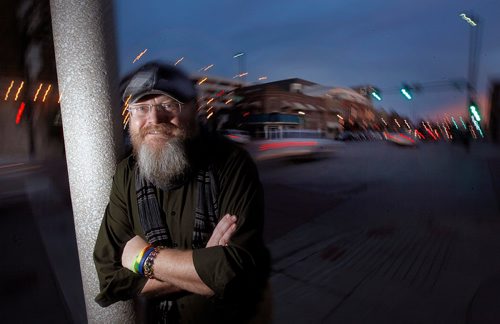 PHIL HOSSACK / WINNIPEG FREE PRESS  - Kevin Tengesdal, longtime LGBTTQ advocate poses in downtown Bismark. See Melissa Martin feature. - Oct 25, 2017