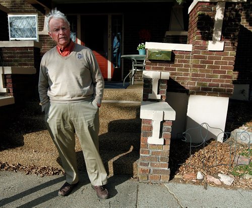 PHIL HOSSACK / WINNIPEG FREE PRESS  - Bismark's Bob Wefald, former North Dakota Attorney General and District Court Judge,poses on the front step of his home. See Melissa Martin feature. - Oct 24, 2017