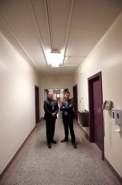 WAYNE GLOWACKI / WINNIPEG FREE PRESS

At left, Kevin Scott, CEO, Deer Lodge Centre and Michael Kaan, Clinic Manager at the Operational Stress Injury Clinic in their soon to be renovated space on the main floor of the Deer Lodge Centre. The clinic helps veterans with mental health issues including PTSD. For  Kevin Rollason Remembrance Day feature.  Nov.1  2017