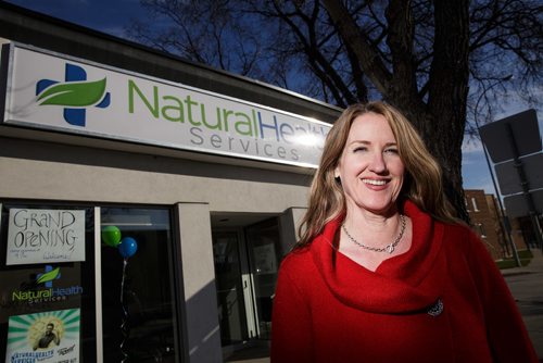 MIKE DEAL / WINNIPEG FREE PRESS
Kait Shane, Director of Community Outreach at Natural Health Services, at its new clinic location at 17 St. Marys Road. The new facility is one of eight patient-centric clinics operating in Alberta, Saskatchewan, Manitoba and Ontario. 
171103 - Friday, November 03, 2017.