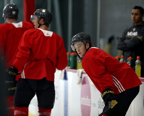 TREVOR HAGAN / WINNIPEG FREE PRESS
Vegas Golden Knights' Brendan Leipsic, at practice at City National Arena in Summerlin, Nevada, Thursday, November 9, 2017.