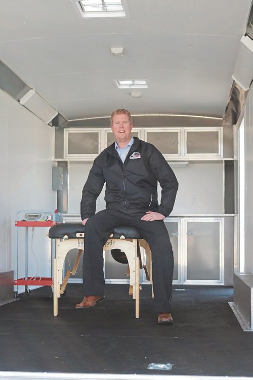 Canstar Community News Nov. 2, 2017 - NRG Athletes Therapy Fitness owner pictured inside their fully-equiped mobile clinic. (LIGIA BRAIDOTTI/CANSTAR COMMUNITY NEWS/TIMES)