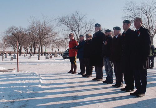 Canstar Community News Nov. 6, 2017 - Veterans received a salute from Grade 6 RETSD students at the Transcona Cemetery. (SHELDON BIRNIE/CANSTAR/THE HERALD)