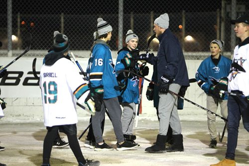 RUTH BONNEVILLE / WINNIPEG FREE PRESS

Patrik Laine, of the Winnipeg Jets, makes a surprise appearance as he walks onto the rink at the Valley Garden Community Club in Winnipeg where young 13-year-old AAA Sharks minor hockey players were playing a scrum game of street hockey and asks to  join in on their game.  After playing with the team he took some group photos and later in the locker room handed each player
a new BAUER Vapor 1X lite sticks for everyone.  The kids screened with excitement  because the stick it is the lightest stick Bauer has ever made. It's 399 grams, and 15 grams lighter than the previous model.   Receiving it from their local NHL star makes it even more special!

See Jay Bell's story.  


Nov 15, 2017