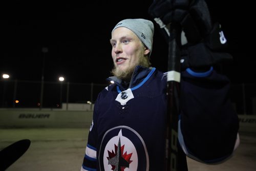 RUTH BONNEVILLE / WINNIPEG FREE PRESS


Laine is interviewed after game with kids.  
Patrik Laine, of the Winnipeg Jets, makes a surprise appearance as he walks onto the rink at the Valley Garden Community Club in Winnipeg where young 13-year-old AAA Sharks minor hockey players were playing a scrum game of street hockey and asks to  join in on their game.  After playing with the team he took some group photos and later in the locker room handed each player
a new BAUER Vapor 1X lite sticks for everyone.  The kids screened with excitement  because the stick it is the lightest stick Bauer has ever made. It's 399 grams, and 15 grams lighter than the previous model.   Receiving it from their local NHL star makes it even more special!

See Jay Bell's story.  


Nov 15, 2017