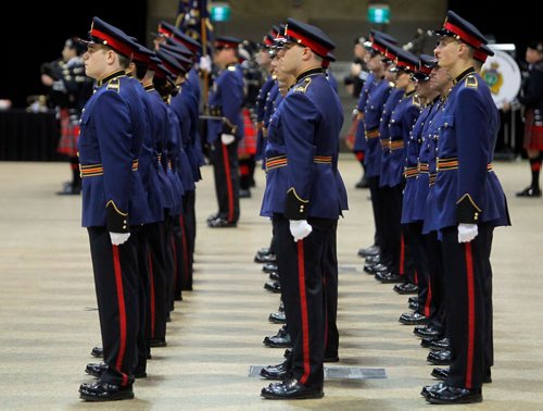 BORIS MINKEVICH / WINNIPEG FREE PRESS
The Graduation Ceremony for Winnipeg Police Service Recruit Class #160 took place at the RBC Convention Centre, 3rd Floor, Hall A, 375 York Avenue, Winnipeg, MB, today. General shot of the tree rows of grads. STANDUP PHOTO. Nov. 17, 2017