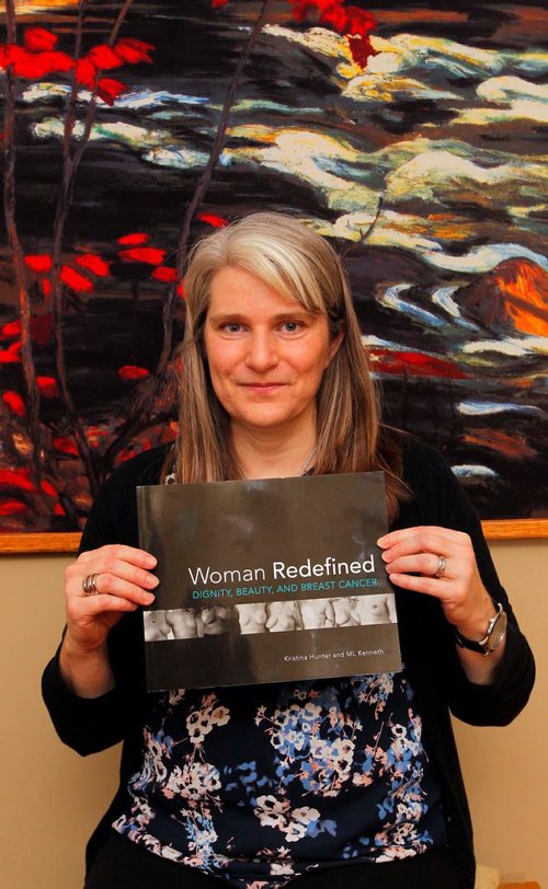 BORIS MINKEVICH / WINNIPEG FREE PRESS
Kristina Hunter is a breast cancer survivor and one of the authors of Woman Redefined, a photo book featuring women with post-cancer surgery bodies. It is meant to be an empowering resource for women, and is on the shelves of cancer centres all over North America. Zoratti story. Nov. 20, 2017