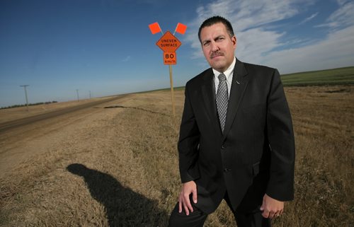 Brandon Sun Turtle Mountain MLA Cliff Cullen would like to see a section of highway between CFB Shilo and Wawanesa completely paved. FOR MATT (Bruce Bumstead/Brandon Sun)