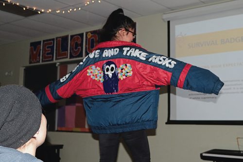 Canstar Community News Nov. 15, 2017 - Wayfinders students showcased the pieces of clothing they created to express their conception of safety.(LIGIA BRAIDOTTI/CANSTAR COMMUNITY NEWS/TIMES)