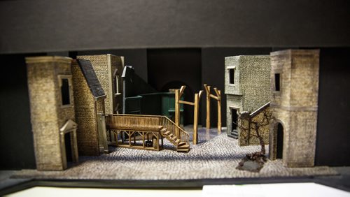 MIKE DEAL / WINNIPEG FREE PRESS
A miniature version of the stage for the show sits in the rehearsal hall for consultation purposes. A behind the scene look during the preparation for the Royal Manitoba Theatre Centre's production of A Christmas Carol.
171108 - Wednesday, November 08, 2017.