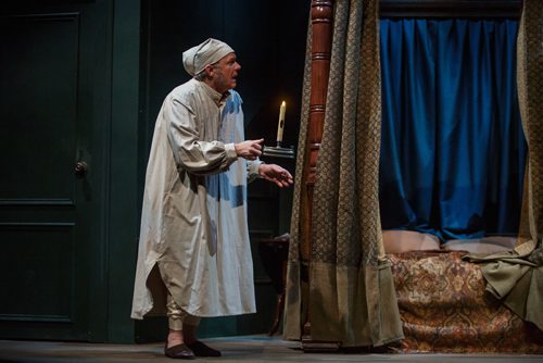 MIKE DEAL / WINNIPEG FREE PRESS
Robb Paterson as Ebenezer Scrooge during the technical rehearsal for the Royal Manitoba Theatre Centre's production of A Christmas Carol.
171119 - Sunday, November 19, 2017.