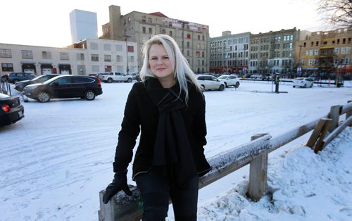 WAYNE GLOWACKI / WINNIPEG FREE PRESS

49.9 Johanna Hurme on the surface parking lot owned by the City along Paulin St. between Pacific Ave. and Ross Ave. Nov. 30  2017