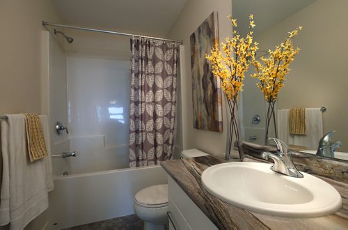 WAYNE GLOWACKI / WINNIPEG FREE PRESS

Homes.  Second floor bathroom in 20 Bow Water Drive in Bonavista. Ventura Custom Homes Paul Saltel is the agent.  Todd Lewys  story. Dec.1 2017