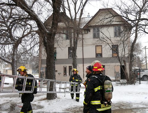 WAYNE GLOWACKI / WINNIPEG FREE PRESS

Winnipeg Fire Fighters were called to a rooming house in the 600 block of Balmoral St. near Notre Dame Ave. Monday and found a main floor suite on fire. An adult male from the second floor was transported to the hospital in stable condition. Three other tenants evacuated safely. The cause of the fire is under investigation.   Dec.4  2017