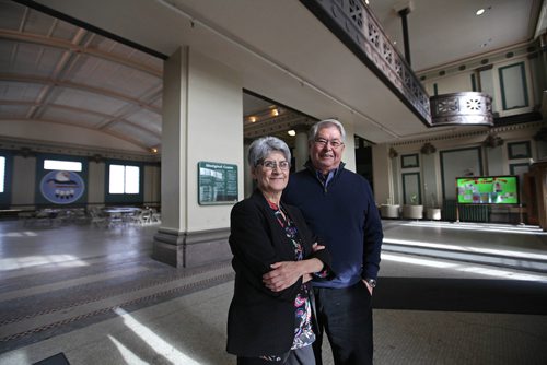 RUTH BONNEVILLE / WINNIPEG FREE PRESS


Saturday Special 
Neeginan Centre at 181 Higgins, at Main, celebrates 25th Anniversary. 
 
Portrait of Marileen Bartlett, Executive Director of Neeginan Centre with Bill Shead,  Chief Executive Officer, in lobby of centre.  
(Neeginan Centre is sometimes called the Aboriginal Centre in the old Canadian Pacific Train Station.)    

See Alex Paul story.  

Dec 05, 2017