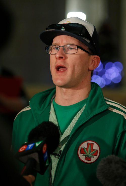 WAYNE GLOWACKI / WINNIPEG FREE PRESS

Steven Stairs in the Manitoba Legislative building Tuesday regarding retailing of cannabis act.   Israel  Solomon Larry Kusch  story Dec. 5  2017 
