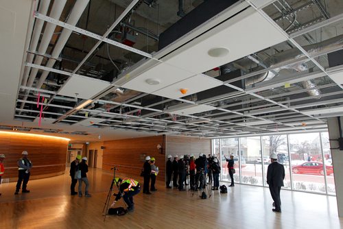 BORIS MINKEVICH / WINNIPEG FREE PRESS
Photo from tour of new HSC Winnipeg Womens Hospital. Main floor area where tour started showing the incomplete work. JANE STORY. Dec. 6, 2017