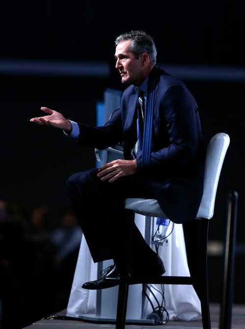 WAYNE GLOWACKI / WINNIPEG FREE PRESS

Premier Brian Pallister delivers his  State of the Province at the Winnipeg Chamber of Commerce luncheon in the RBC Convention Centre Thursday. Dan Lett /Nick Martin / Larry Kusch  stories  Dec. 7  2017 
