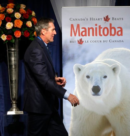 WAYNE GLOWACKI / WINNIPEG FREE PRESS

Premier Brian Pallister walks on stage to deliver his State of the Province at the Winnipeg Chamber of Commerce luncheon in the RBC Convention Centre Thursday. Dan Lett  /Nick Martin / Larry Kusch  stories  Dec. 7  2017