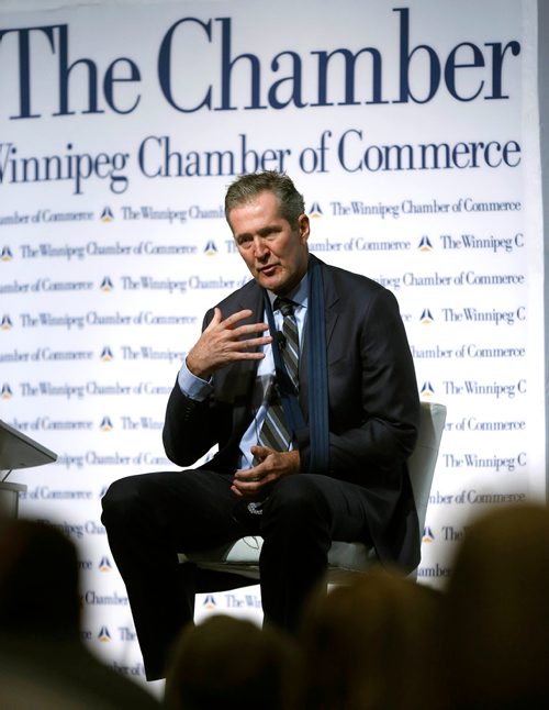 WAYNE GLOWACKI / WINNIPEG FREE PRESS

Premier Brian Pallister delivers his State of the Province at the Winnipeg Chamber of Commerce luncheon in the RBC Convention Centre Thursday. Dan Lett /Nick Martin / Larry Kusch  stories  Dec. 7  2017