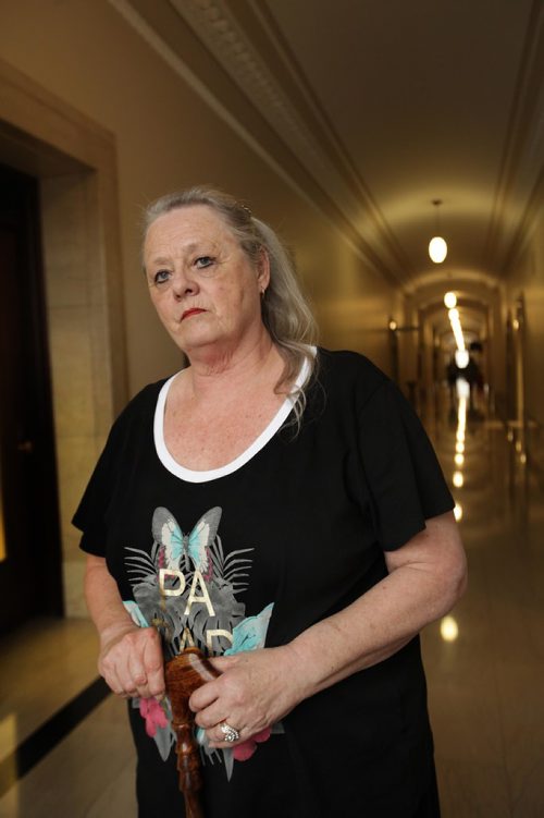 RUTH BONNEVILLE / WINNIPEG FREE PRESS

Portrait of Jan Wold an IVIG patient at Health Sciences and is concerned about the changes to treatment at HSC. Apparently there are no more IV nurses and no more freezing in advance of needles making it incredibly painful. Photo taken at the Leg.  


Jane Gerster  | Health Reporter 
 
Dec 0\7, 2017
