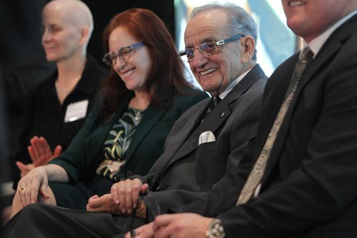 RUTH BONNEVILLE / WINNIPEG FREE PRESS

Candid portraits of Philanthropist Arthur Mauro, with his wife Naomi Levine  at a formal luncheon where it was announced their  generous  gift to the University of Manitoba.  His donations witll go a long way to making his vision of Winnipeg as the new Geneva a reality.  Luncheon took place at the Fairmont hotel Friday.  



Dec 0/8, 2017