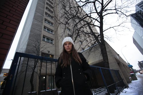 RUTH BONNEVILLE / WINNIPEG FREE PRESS


Photos of  Kirsten Bernas who is part of the Right to Housing Coalition in Winnipeg and advocates for affordable housing in the city.  She stands next to empty housing complex at 185 Smith Street which was used as a social housing unit before it closed in 2015.   It has been vacant for almost three years and people are upset the government put so much money into it and now it's being sold. 

Dec 12, 2017