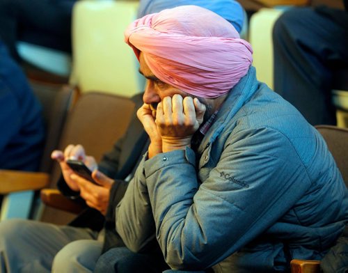 BORIS MINKEVICH / WINNIPEG FREE PRESS
Photos from City Hall today where taxi cab drivers came to see the vote on allowing Uber in Winnipeg. These photos are from the gallery upstairs. ALDO SANTIN STORY Dec. 13, 2017